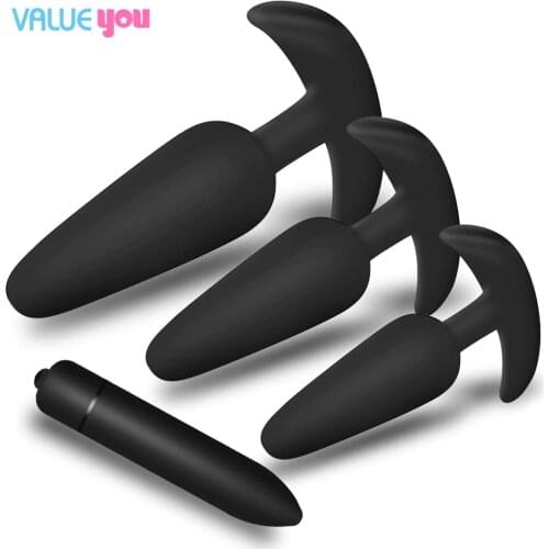 Silicone Butt Plug Dildo Vibrator Sex Toys Male Female Prostate Massager Butt Plug