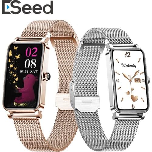 Eseed ZX19 Smart watch woman IP68 waterproof Fitness Heart rate ladies girl smartwatch 1.45 inch Square screen Womens watches