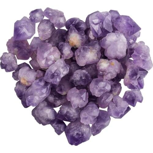 TUMBEELLUWA 1lb(460g) Natural Purple Crystal Quartz Crushed Stone Pieces Specimen for Jewelry Making,Wire Wrap,Reiki Wicca