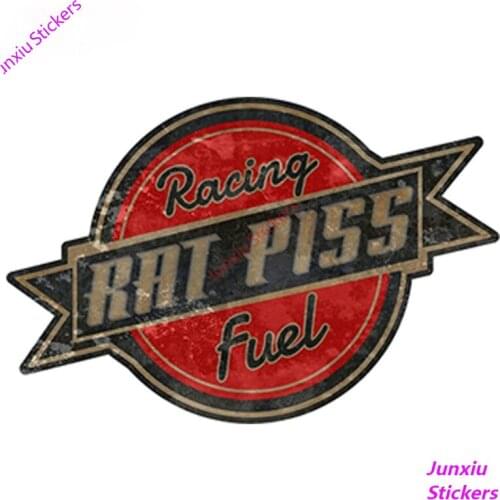 Personality Vinyl Car Sticker Rat Rod Rat Piss Racing Fuel Decal Bumper Truck Camper Waterroof Decoration Accessories PVC12x8cm