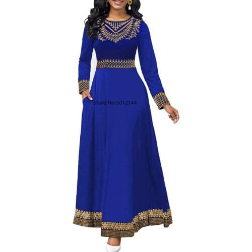 Woman Dress 2021 Spring Casual Plus Size Slim Vintage Print High Waist Ball Gown Maxi Dresses Elegant Sexy Long Party Dress 5XL