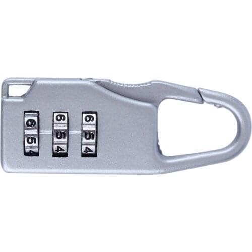 1pcs Security 3 Combination Travel Suitcase Luggage Bag Code Lock Zipper Padlock Jewelry Boxes Tool Chests zinc alloy New