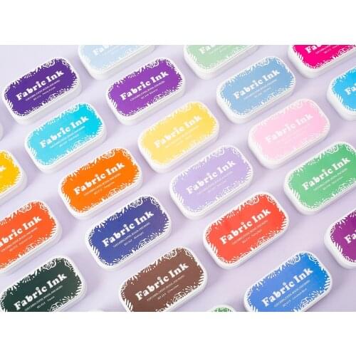 10 pcs decorating fabric ink wood canvas fabric stampping inkpad