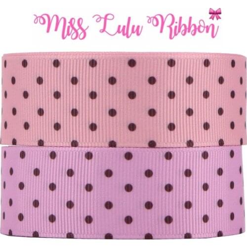 16mm-75mm Pink Purple Black Dots Series Printed Grosgrain/Foe Ribbon Rainbow Lines DIY Festival Party Hair Bow 50yards/roll