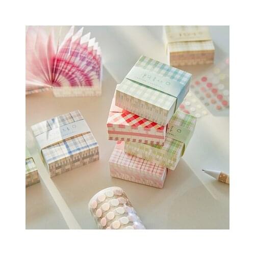 200pcs/lot Memo Pads Sticky Notes Cute Colorful Lattice Paper Diary Scrapbooking Stickers Office School Stationery Notepad