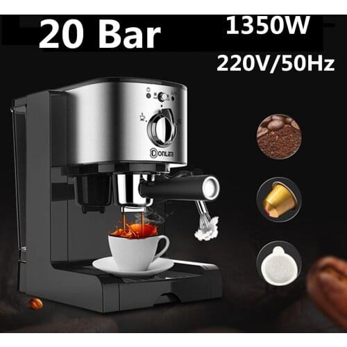 2019 DL-KF500 Semi Automatic Coffee Maker 3In1 Cafe Maker Machine Kitchen 1.5L Barista Espresso Machine Milk Steamer 20Bar