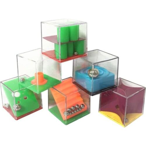 24Pcs Decompression Puzzle Toy Gravity Balance Bead Set Mini Labyrinth Cube Game