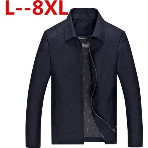 8XL 6XL 5XL Men Black Jacket Big Size Men Clothing Autumn Thin /Thick Padded Jackets Male Winter Business Gentleman Jacket Coat