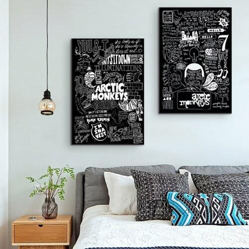 Arctic Monkeys Music Band Quote Canvas Prints Modern Painting Posters Wall Art Pictures For Living Room Decoration Frame