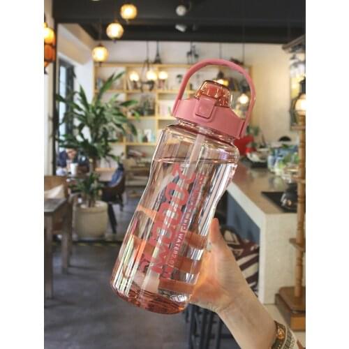 Large Capacity Plastic School Water Bottles for Girls Direct Drinking Creative Classic Botella Deportiva Sport Bottle BD50WB