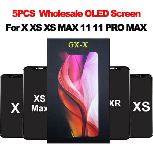 5 Piece HE GX Pantalla OLED Display For iPhone X XS LCD Display Touch Screen Digitizer Assembly For iPhoneX XS Max