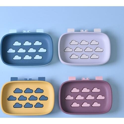 Double Layer Soap Rack Self Adhesive Wall Mounted Soap Holder Soap Sponge Bathroom Accessories Soap Dishes