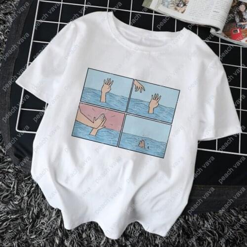 Funny Spoof Print T-Shirt Van Gogh art Personality Vogue New Retro tees Summer Harajuku Casual Loose Chic Women Tops Clothing
