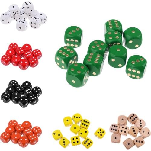 10 pcs 6 Sided Wooden Dice 20mm Size Perfect for Tabletop Wargames Role Playing Games RPGs MTG TRPG Roleplaying Games