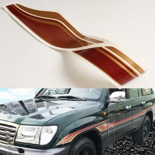 Car Stickers Body Sticker Decals Stripes Car Side Door Body For Toyota Land Cruiser 100 LC100 1998 1999 2000-2005 2006 2007