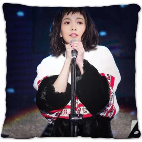 Small Age Guo Caijie Time Sister Flower Pillowcase Star Photo Poster Cushion Cover Souvenir Throw Pillow Cover Living Room Decor