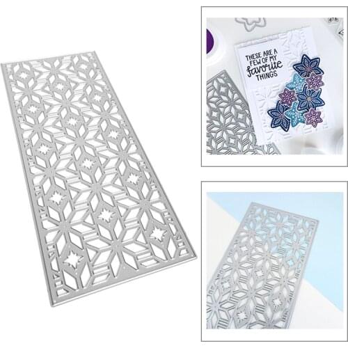 2020 New Rectangle Background Snowflake Metal Cutting Dies For Mould Cut Making Album Greeting Card Scrapbooking DIY No Stamps