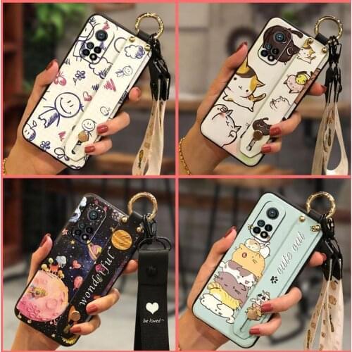 New Waterproof Phone Case For Xiaomi 10T 5G/10T Pro/Redmi K30S Wrist Strap For Woman Silicone