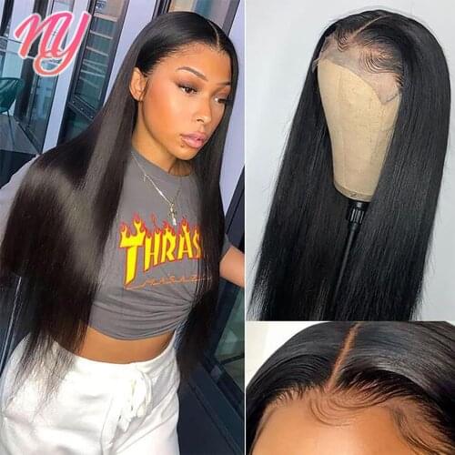 Wholesale Cheap Straight Lace Frontal Human Hair Wigs For Women 13X4 4X4 Straight Closure Wig Medium Brown Swiss Lace Thick