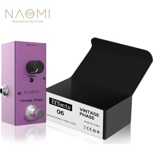 NAOMI Guitar Effect Pedal Effects Vintage Phase Guitar Pedal True Bypass For Electric Guitar Accessories
