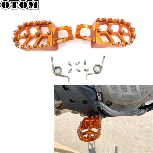 OTOM Motorcycle CNC Foot Pegs FootRest Footpegs Rests Pedals With Spring And Teeth For KTM EXC SX SXF XCF XC 125 250 300 450 500