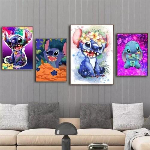 Disney Cartoon Lilo & Stitch Poster Prints Interstellar Baby Canvas Painting Posters Wall Decor Art Pictures for Room Decoration