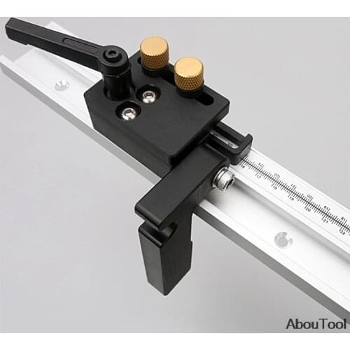 T Track Stop Woodworking Slot Stopper Miter Fence Connector Stop Block Saw Table Sliding Bracket Chute Limiter Longer New Design