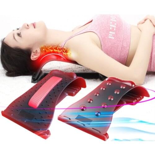 Cervical Traction Device Neck and Back Massage Stretcher Magnetic Therapy Acupuncture and Moxibustion Points Health Protection