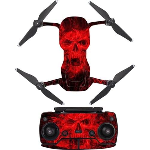Horrible Skull Style Decal Skin Sticker For DJI Mavic Air Drone + Remote Controller + 3 Batteries Protection Film Cover A0014