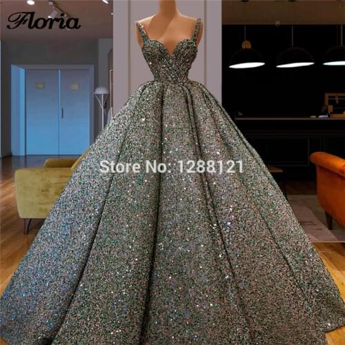 Middle East Green Beading Evening Dresses Robe De Soiree Islamic Dubai Long Prom Dress Women Gowns Aibye Arabic Party Gowns 2019