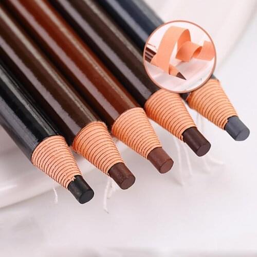 1 PCS Eyebrow Eyeliner Pencil Waterproof Permanent Makeup Eye Brow Pencil Black Dark Brown Eyebrow Professional Women Makeup