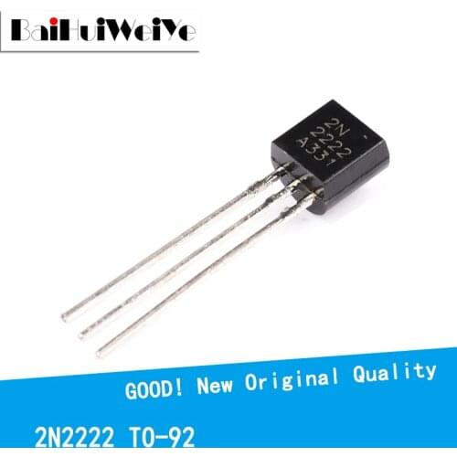 100PCS/LOT 2N2222 2N2222A KSP2222A TO-92 TO92 triode transistor 0.6A/30V NPN New Original Good Quality Chipset