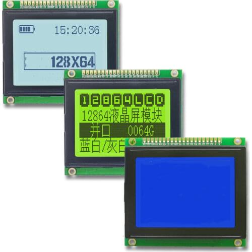 20PIN LCD12864 Screen Module RA6963 Controller 5V Yellow Green Backlight