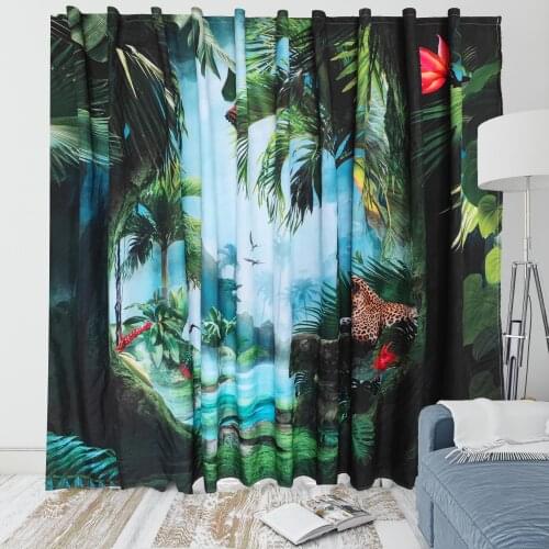 3D Animals Velcro Curtains For The Room Living Room Hall Bedroom Decoration Window Curtain Interior Home Kitchen Shower Tapestry