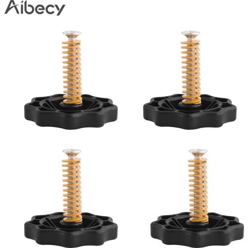 4pcs Upgraded Hand Twist Leveling Nut Diameter 40mm + 4pcs Yellow Heated Bed Springs + 4pcs M4x40mm Screws for Creality Ender-3