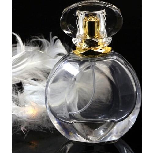 50ml 1.7 Ounce Refillable Clear Glass Fragrance Perfume Bottle Jar