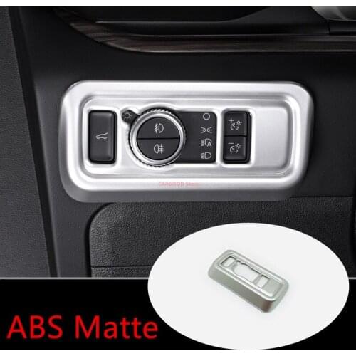 ABS For Ford Explorer 2020 2021 Car Headlamp Light Adjustment Switch Control Frame Trim Sticker Car styling Accessories 1pcs