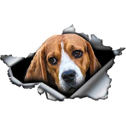 Car Stickers Decor Motorcycle Decals Beagle Decorative Accessories Creative Sunscreen Waterproof PVC,13cm X 8cm
