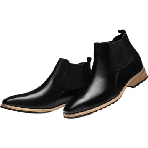 Men Chelsea boots leather Ankle boors comfortable fashion fashion comfortable 2021 brand Mens shoes