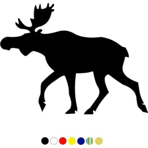CS-1579#20*15cm Moose funny car sticker vinyl decal silver/black for auto car stickers styling no background