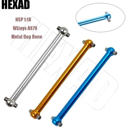 2Pcs for WLtoys A979 Parts Upgrade F/R Metal Dogbone A959-07 for A949 A959 A969 K929 Himoto E18 Spino HSP 1:18 RC Car Parts