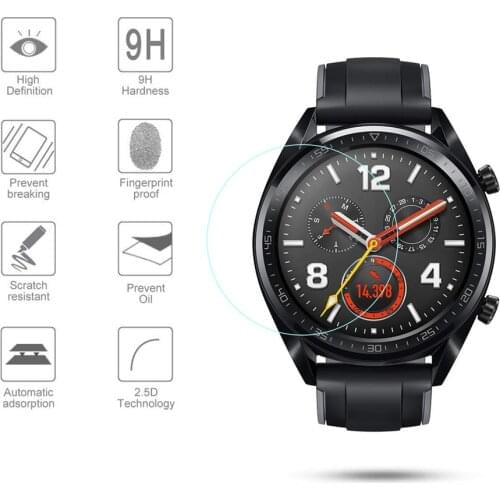 2pcs For Huawei Watch GT GT2(46mm) /GT Tempered Glass Screen Protector Protective Film Guard Anti Explosion Anti-shatter
