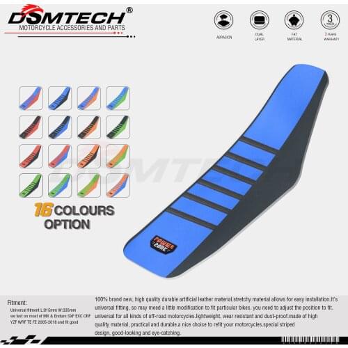 DSMTECH 16 Colours Option Artificial leather Soft-Grip Soft Seat Cover For SXF EXC CRF YZF WRF TE FE 2005-2018 and fit good