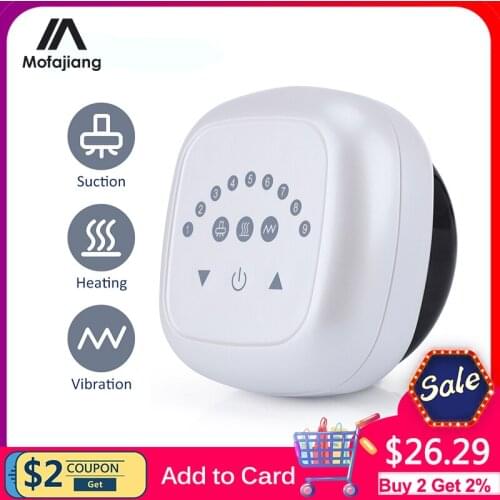 Electric Heating Cupping Massager Gua Sha Therapy Vibration Massager Vacuum Suction Cup Relieve Fatigue Dispel Dampness