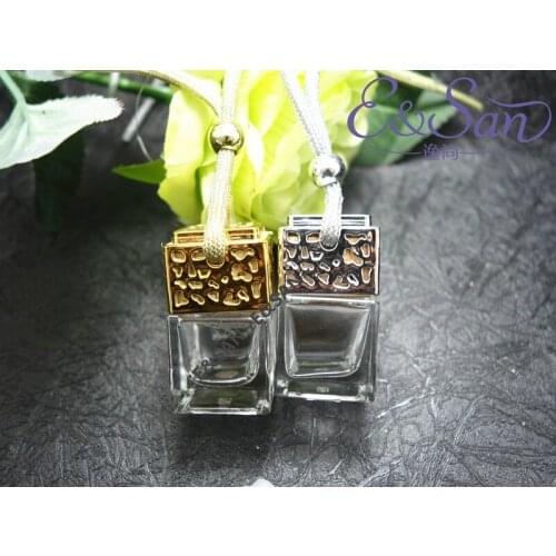 FMS014-6ML Refillable Square Bottle Car Ornaments Perfume Bottle Glass Empty Bottle 100PCS/LOT