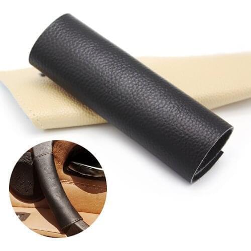 Car Interior Microfiber Leather with Magic Paste Door Handle Panel Pull Trim Cover For BMW 5 Series E60/E61 520 523 525 530