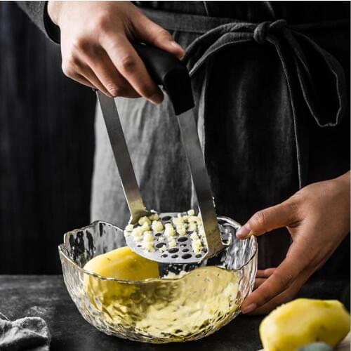 Stainless Steel Anti slip Handle Potato Mud Crusher Sweet Kitchen Accessories Tools Gadgets Cuisine Cooking Cortador De Legumes