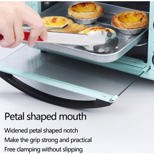 Stainless Steel Food Clip Stainless Steel Kitchen Clip Silicone Non Slip Cooking Clip Barbecue Salad Tool Barbecue Kitchen