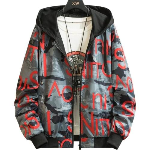 LES KOMAN Spring Autumn New Men Jacket Casul Streetwear Hooded Letter Coats Knitted hat Outwear Doublesides Regular S-5XL