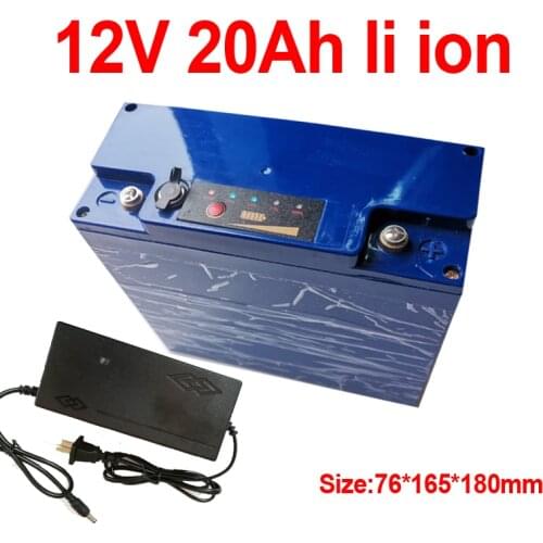 GTK 12v 20Ah lithium ion battery 12v li ion with 20A BMS for golf trolly 150w 200w Audio speaker LED light + 3A charger